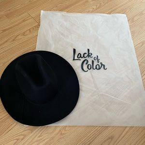 Lack of Color Goldfinger Black Wool Fedora